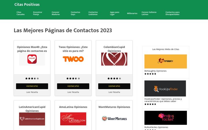 Screenshot of citaspositivas.com