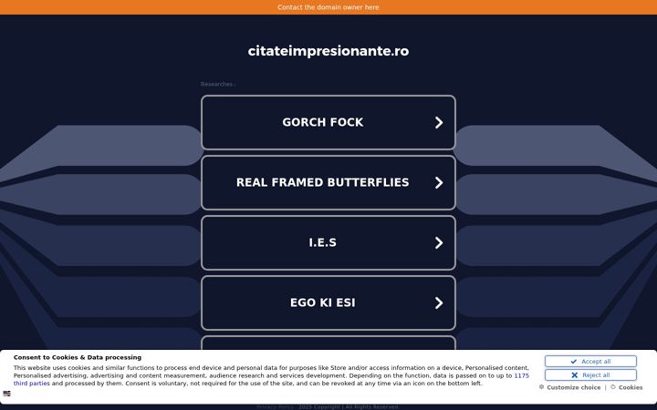 Snímek obrazovky citateimpresionante.ro