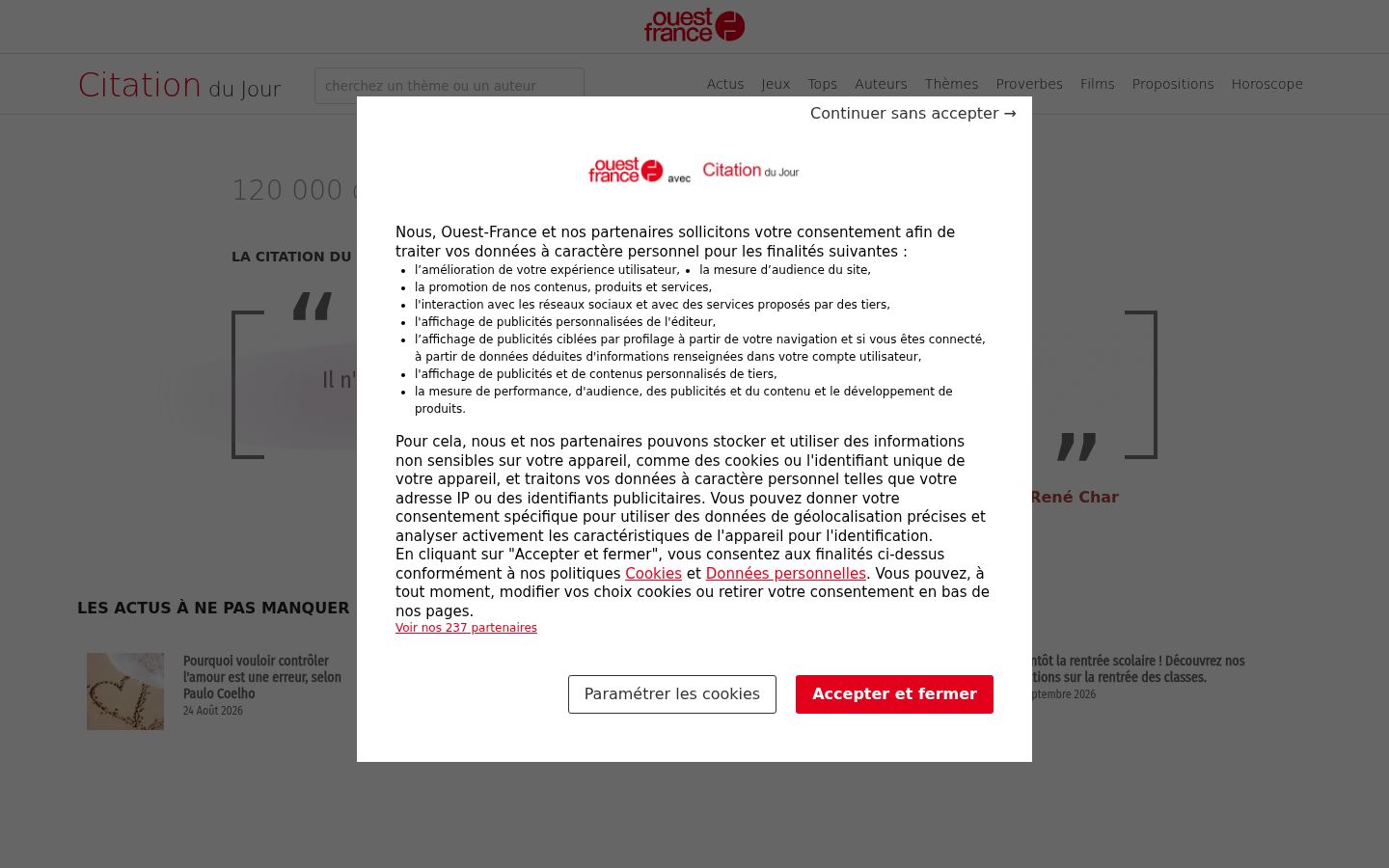 Zrzut ekranu banera zgody wyświetlanego przed jakąkolwiek interakcją