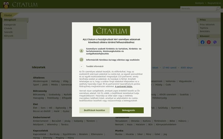 Screenshot of citatum.hu