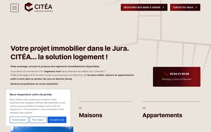 Zrzut ekranu citea-immobilier.fr