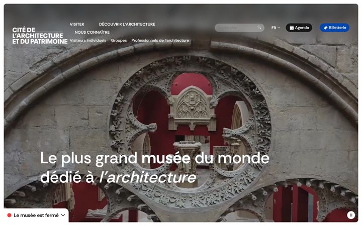 Screenshot of citedelarchitecture.fr