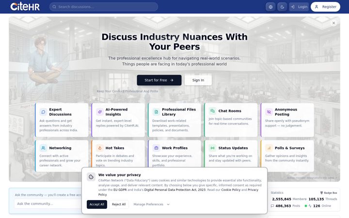 Screenshot of citehr.com