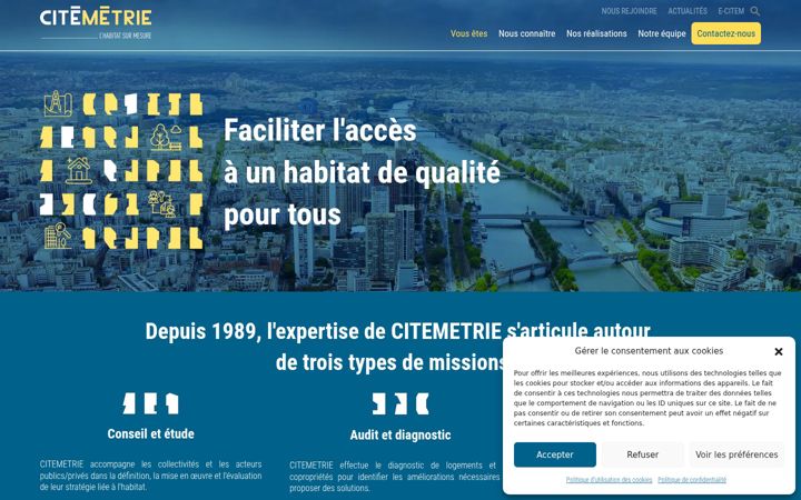 Screenshot of citemetrie.fr