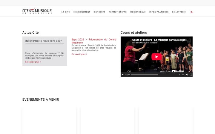 Screenshot of citemusique-marseille.com
