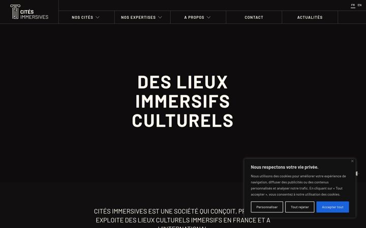Screenshot of cites-immersives.fr