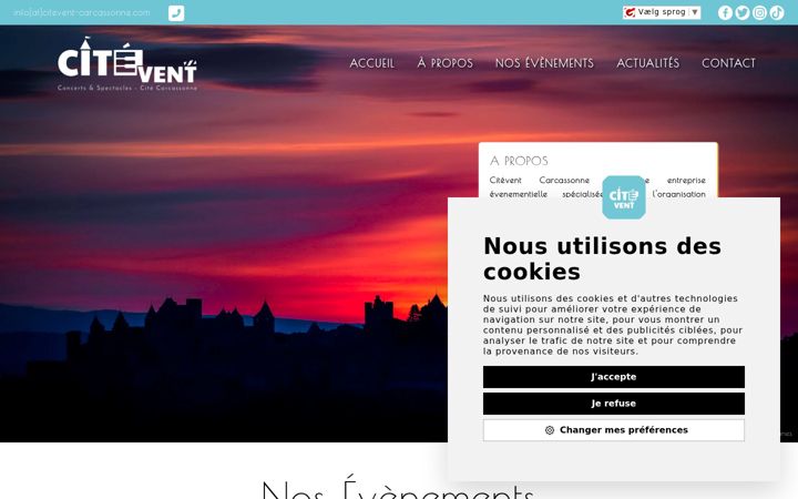 Screenshot of citevent-carcassonne.com
