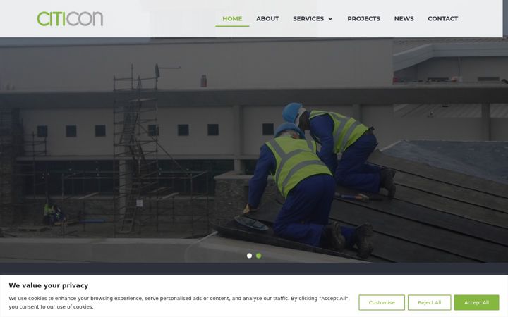 Screenshot van citicon.co.za