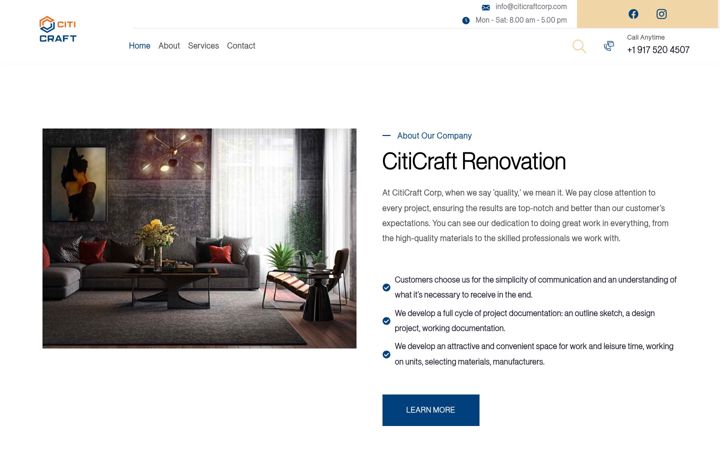 Screenshot of citicraftcorp.com