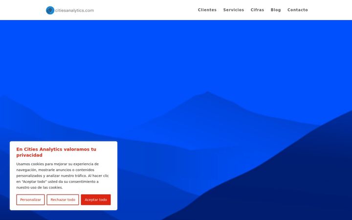 Screenshot of citiesanalytics.com