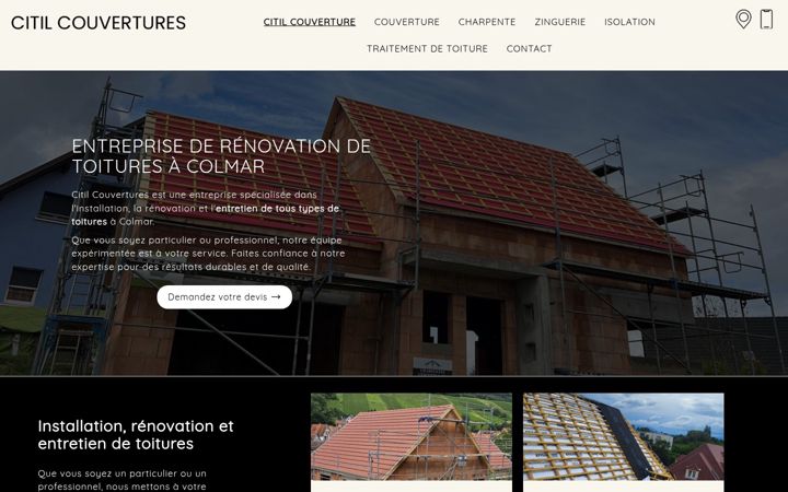 Screenshot of citilcouvertures.fr