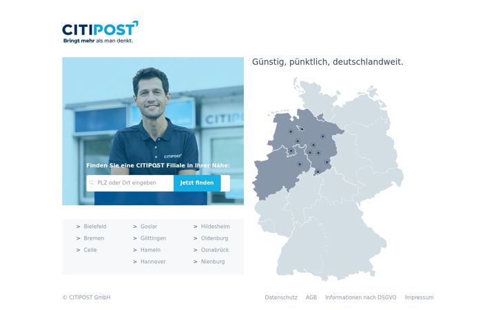Screenshot of citipost.de