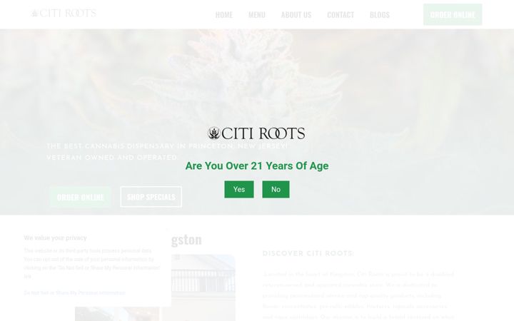 Screenshot of citirootsnj.com