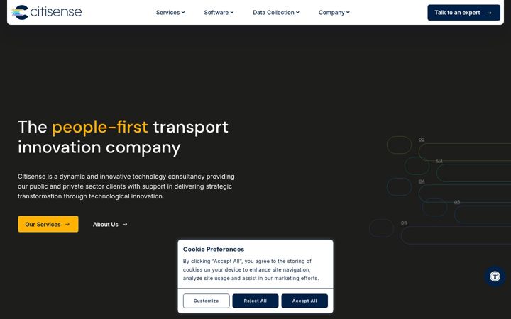 Screenshot of citisense.com