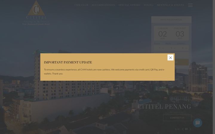 Screenshot of cititelpenang.com