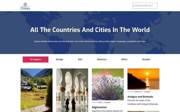 Screenshot of citities.com
