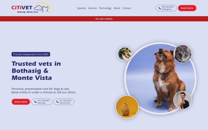 Screenshot of citivetbothasig.co.za