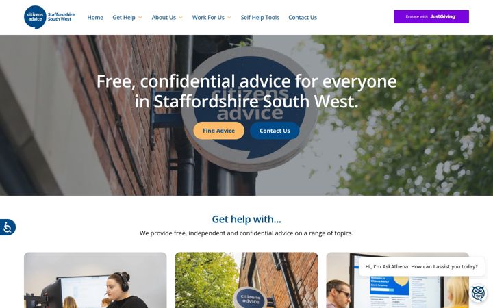 Screenshot of citizensadvicessw.org.uk