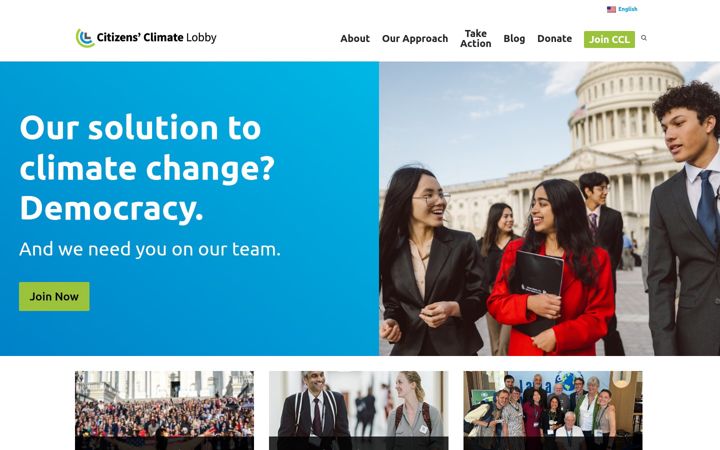 Screenshot of citizensclimatelobby.org
