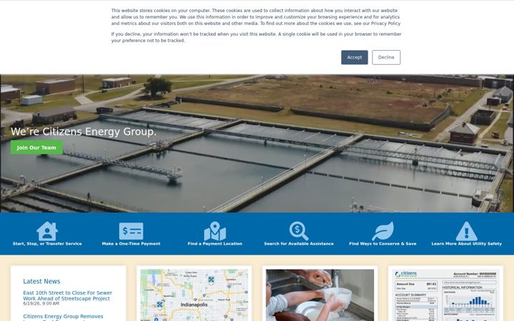 Screenshot of citizensenergygroup.com