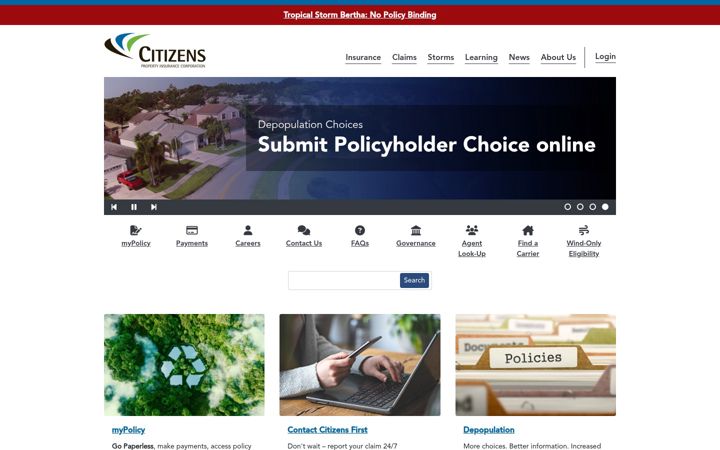 Screenshot of citizensfla.com