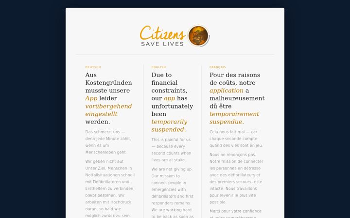 Screenshot of citizenssavelives.com