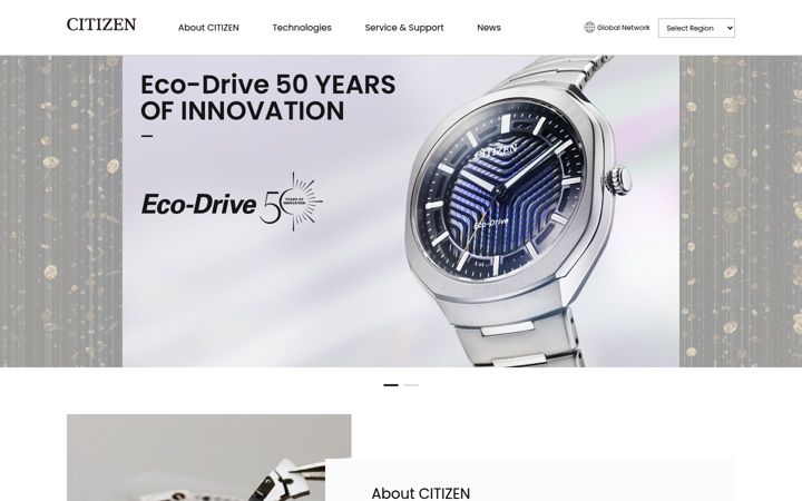 Snímek obrazovky citizenwatch.com
