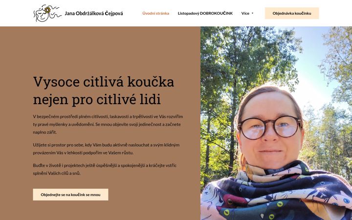 Skjámynd af citlivakoucka.cz