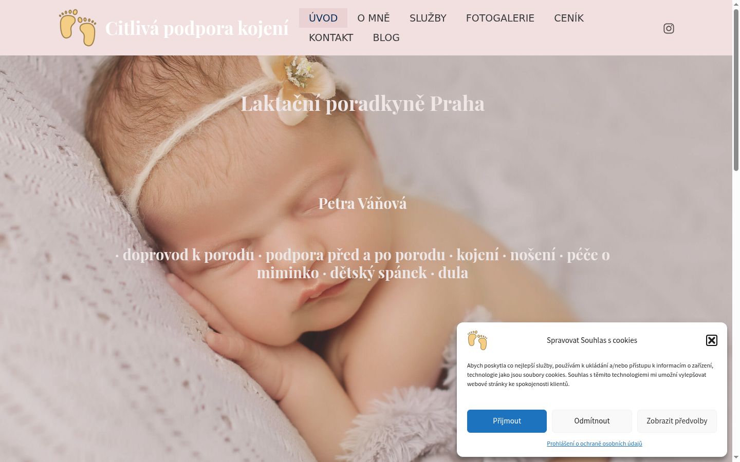 Captura de ecrã do banner de consentimento apresentado antes de qualquer interação