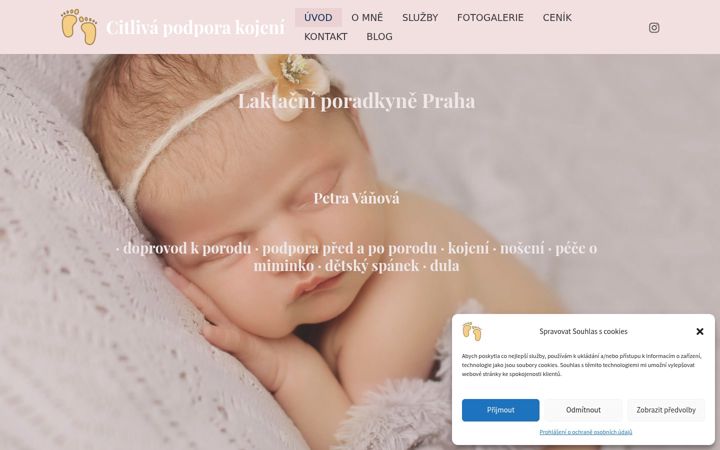Skjámynd af citlivapodporakojeni.cz