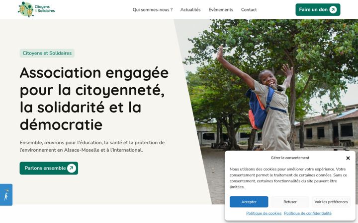 Kuvakaappaus sivustosta citoyensetsolidaires.org