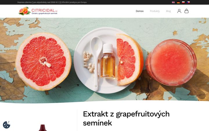 Skjámynd af citricidal.cz