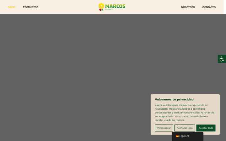 Screenshot of citricosmarcos.com