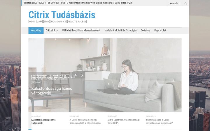 Екранна снимка на citrix.hu