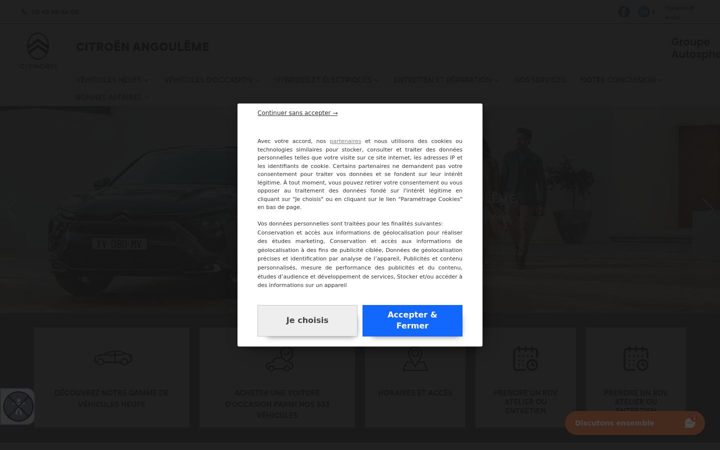 Zrzut ekranu banera zgody wyświetlanego przed jakąkolwiek interakcją
