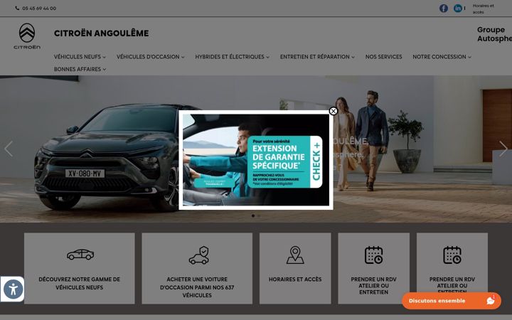 Zrzut ekranu citroen-angouleme.fr