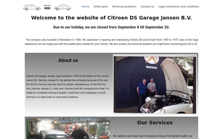 Screenshot of citroendsparts.eu