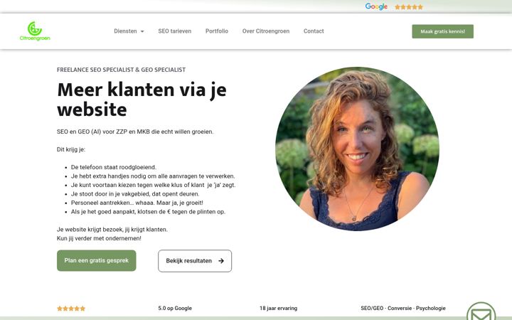 Екранна снимка на citroengroen.nl
