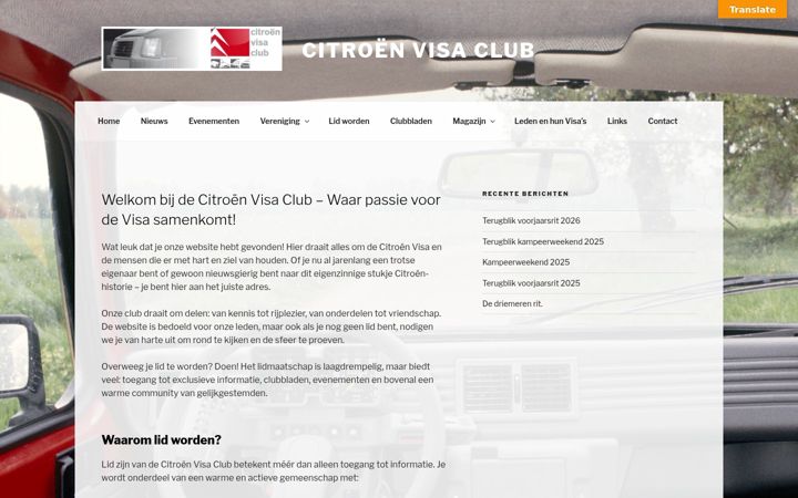 Екранна снимка на citroenvisaclub.nl