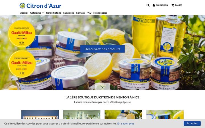 Screenshot of citrondazur.com