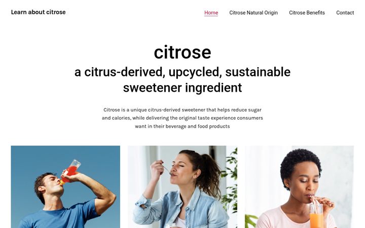 Kuvakaappaus sivustosta citrose.org