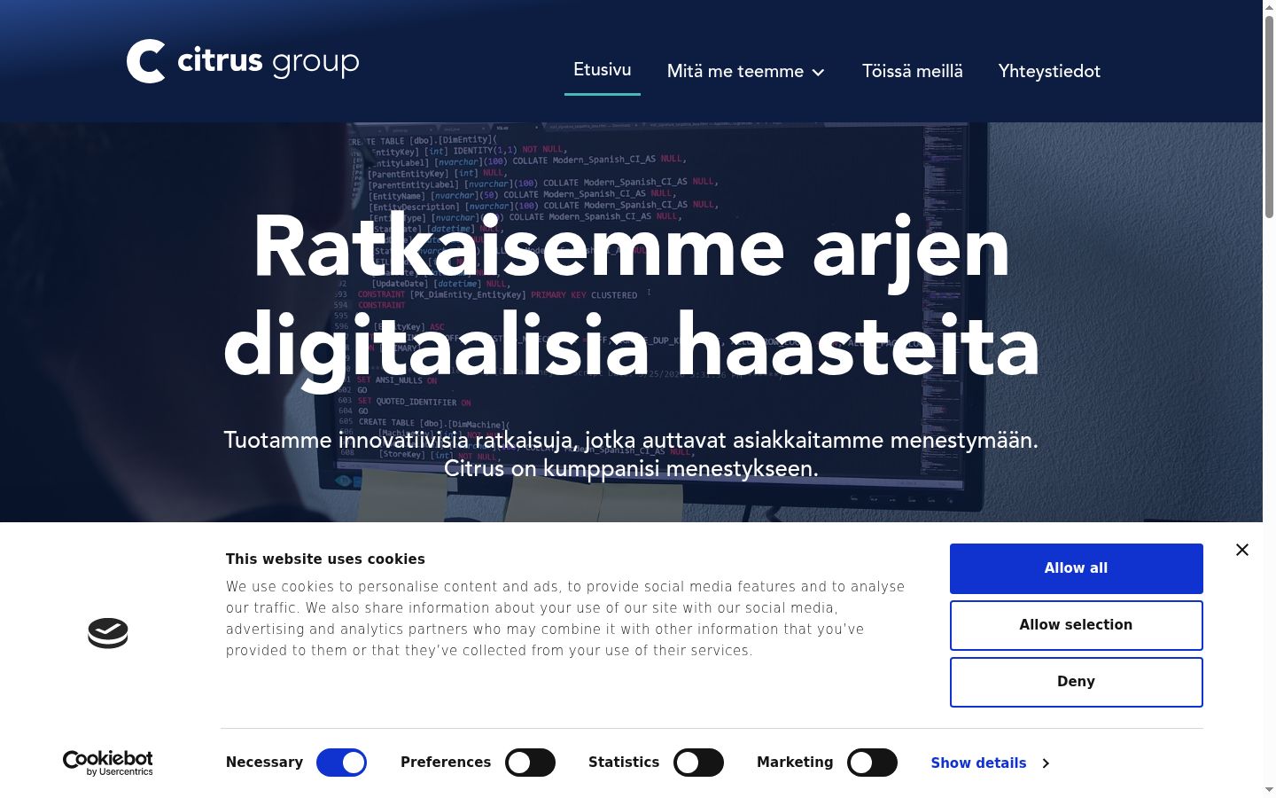 Sutikimo reklamjuostės, rodytos prieš bet kokią sąveiką, ekrano kopija