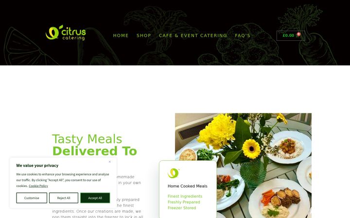 Zrzut ekranu citruscatering.co.uk