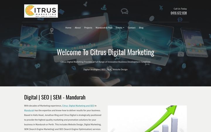 Snimka zaslona za citrusdigitalmarketing.com.au