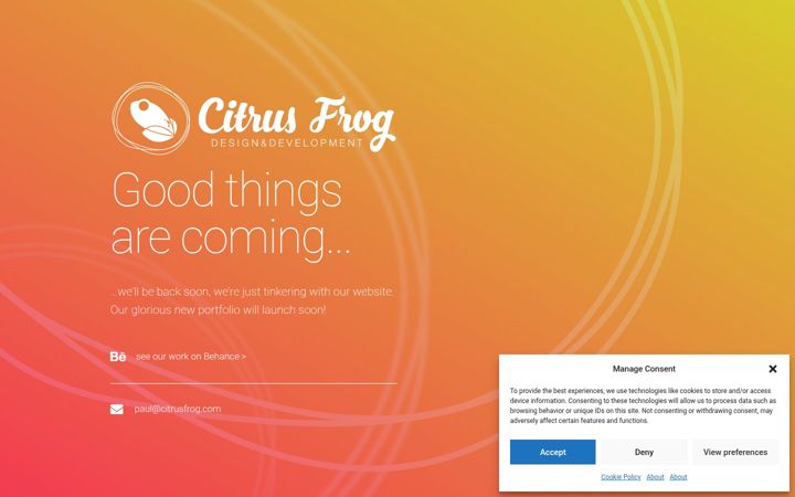 Screenshot of citrusfrog.com