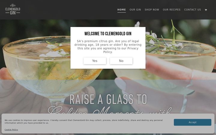 Screenshot van citrusgin.co.za
