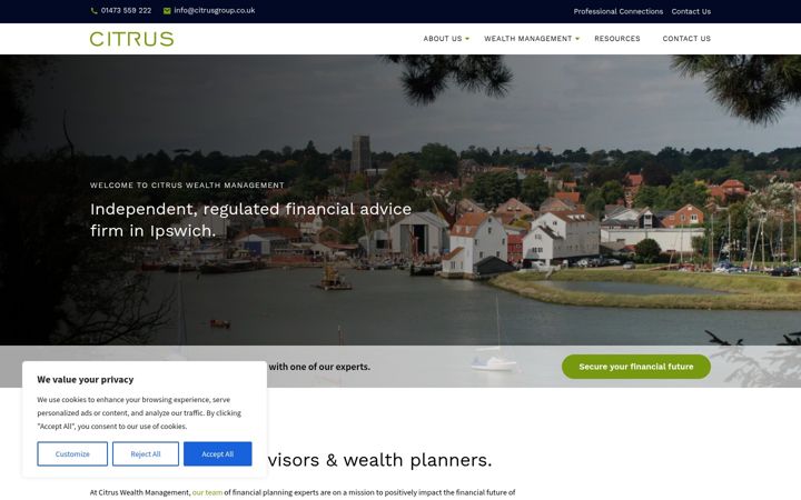 Screenshot of citrusgroup.co.uk