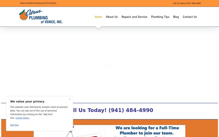 Screenshot of citrusplumbingfl.com