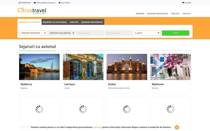 Screenshot of citrustravel.ro