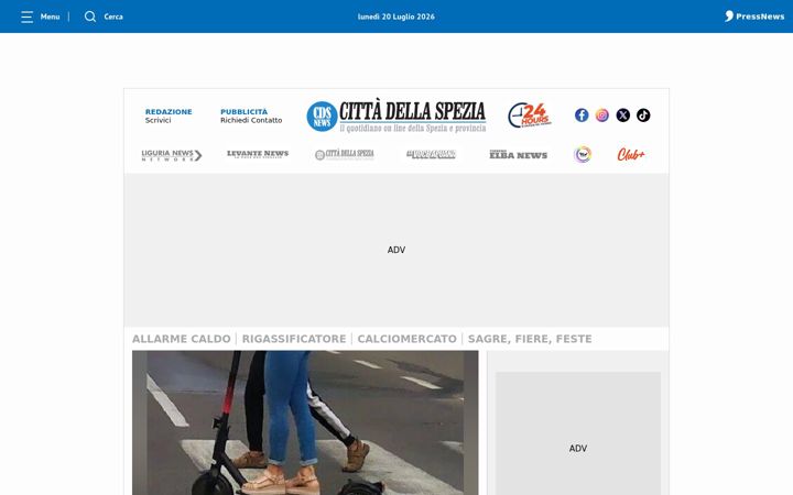 Screenshot of cittadellaspezia.com